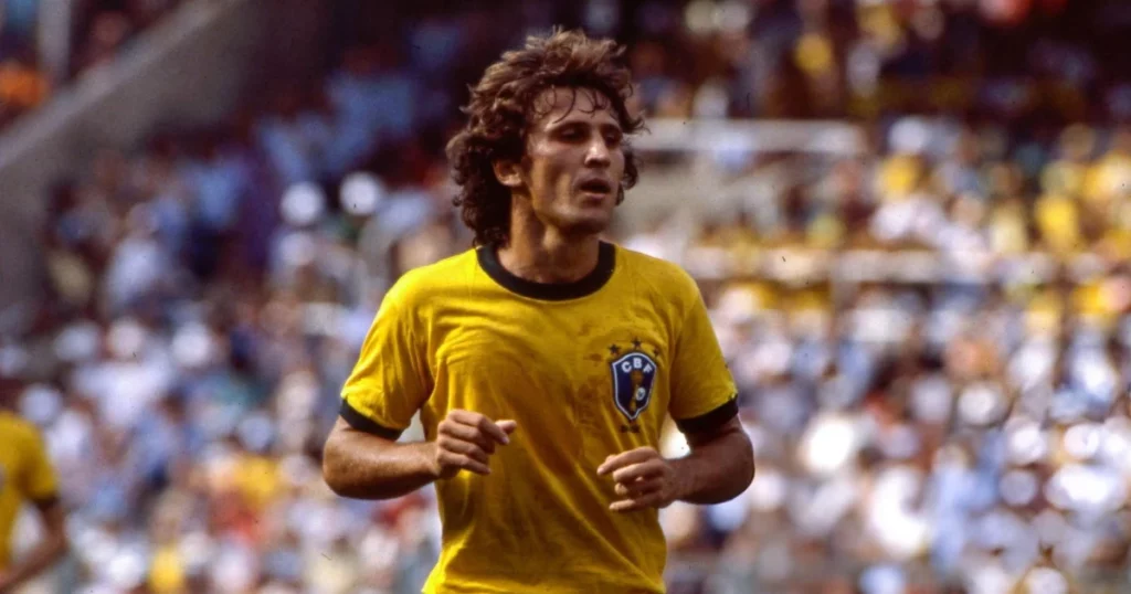 Zico in action during the 1982 World Cup
